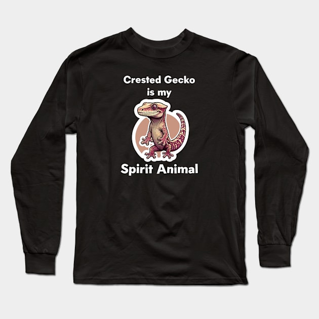 Crested Gecko Spirit Animal Long Sleeve T-Shirt by dinokate